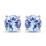 1.90 ct. Genuine Tanzanite .925 Sterling Silver Earrings