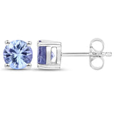 1.90 ct. Genuine Tanzanite .925 Sterling Silver Earrings