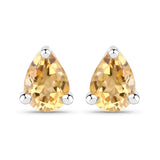 1.12 ct. Genuine Citrine .925 Sterling Silver Earrings