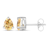 1.12 ct. Genuine Citrine .925 Sterling Silver Earrings