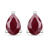 1.70 ct. Genuine Ruby .925 Sterling Silver Earrings