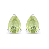 1.50 ct Genuine Peridot .925 Sterling Silver Earrings