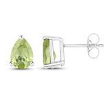 1.50 ct Genuine Peridot .925 Sterling Silver Earrings