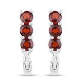 1.32 Carat Genuine Garnet .925 Sterling Silver Earrings