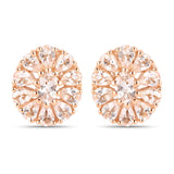 18K Rose Gold Plated 3.40 Carat Genuine Morganite .925 Sterling Silver Earrings