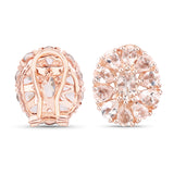 3.40 Carat Genuine Morganite .925 Sterling Silver Earrings