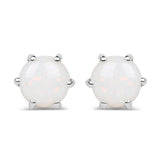 0.74 Carat Genuine Opal .925 Sterling Silver Earrings