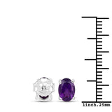 1.60 ct. Genuine Amethyst .925 Sterling Silver Earrings