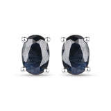 1.90 ct Genuine Blue Sapphire .925 Sterling Silver Earrings