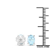 1.90 ct. Genuine Blue Topaz .925 Sterling Silver Earrings