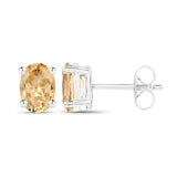 1.60 Carat Genuine Citrine .925 Sterling Silver Earrings