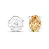 1.60 Carat Genuine Citrine .925 Sterling Silver Earrings