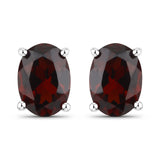 1.70 Carat Genuine Garnet .925 Sterling Silver Earrings
