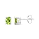 1.66 ct Genuine Peridot .925 Sterling Silver Earrings for women