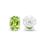 1.66 ct Genuine Peridot .925 Sterling Silver Earrings for women