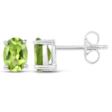 1.66 ct Genuine Peridot .925 Sterling Silver Earrings