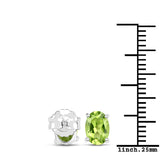 1.66 ct Genuine Peridot .925 Sterling Silver Earrings