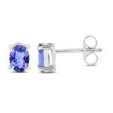 1.50 ct. Genuine Tanzanite 14K White Gold Earrings