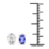 1.50 ct. Genuine Tanzanite 14K White Gold Earrings