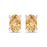 0.86 ct Genuine Citrine .925 Sterling Silver Earrings
