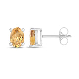 0.86 ct Genuine Citrine .925 Sterling Silver Earrings