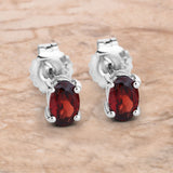 1.02 ct Genuine Garnet .925 Sterling Silver Earrings