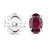 1.02 ct Genuine Garnet .925 Sterling Silver Earrings