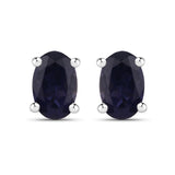 0.82 Carat Genuine Iolite .925 Sterling Silver Earrings