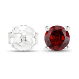 1.20 Carat Genuine Garnet .925 Sterling Silver Earrings