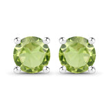 1.02 ct Genuine Peridot .925 Sterling Silver Earrings