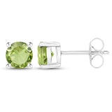 1.02 ct Genuine Peridot .925 Sterling Silver Earrings