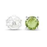 1.02 ct Genuine Peridot .925 Sterling Silver Earrings