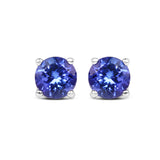 0.94 ct. Genuine Tanzanite 14K White Gold Earrings