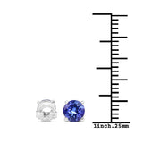 0.94 ct. Genuine Tanzanite 14K White Gold Earrings