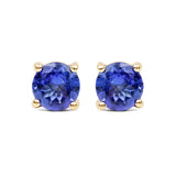 0.94 ct. Genuine Tanzanite 14K Yellow Gold Earrings