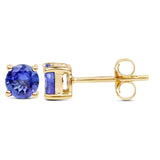 0.94 ct. Genuine Tanzanite 14K Yellow Gold Earrings