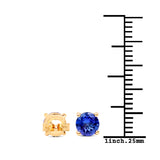 0.94 ct. Genuine Tanzanite 14K Yellow Gold Earrings