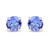 0.94 ct. Genuine Tanzanite .925 Sterling Silver Earrings