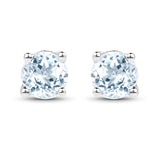 0.64 ct. Genuine Blue Topaz .925 Sterling Silver Earrings