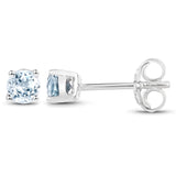 0.64 ct. Genuine Blue Topaz .925 Sterling Silver Earrings