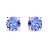 0.46 ct. Genuine Tanzanite .925 Sterling Silver Earrings for women