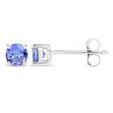 0.46 ct. Genuine Tanzanite .925 Sterling Silver Earrings for women