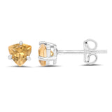 0.90 ct. Genuine Citrine .925 Sterling Silver Earrings