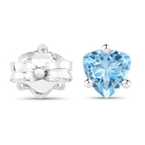 1.00 Carat Genuine Blue Topaz .925 Sterling Silver Earrings