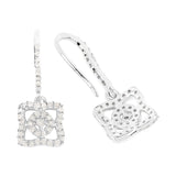 0.56 Carat Genuine White Diamond .925 Sterling Silver Earrings