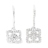 0.56 Carat Genuine White Diamond .925 Sterling Silver Earrings