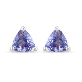 0.46 ct. Genuine Tanzanite .925 Sterling Silver Earrings