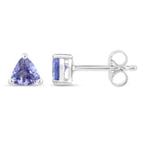 0.46 ct. Genuine Tanzanite .925 Sterling Silver Earrings
