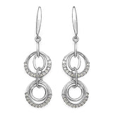0.50 Carat Genuine White Diamond .925 Sterling Silver Earrings