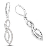 0.35 ct. Genuine White Diamond .925 Sterling Silver Earrings